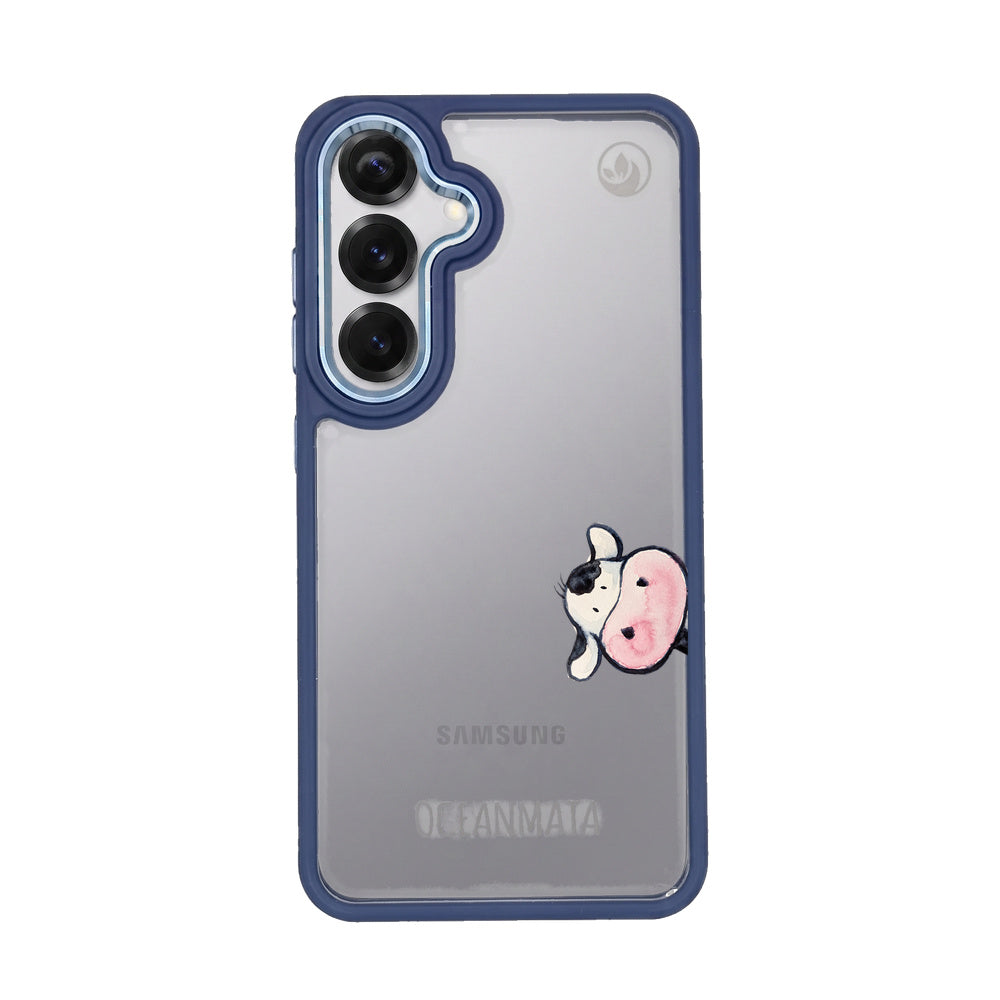 Samsung S24 Hülle -  Kuh blau - "muh" - nachhaltig