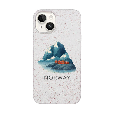 iPhone 14 Hülle - Norwegen weiß - "Norway" - nachhaltig
