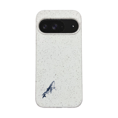 Google Pixel 9 / 9 Pro Hülle - Buckelwal weiß - "OceanLullaby" - nachhaltig