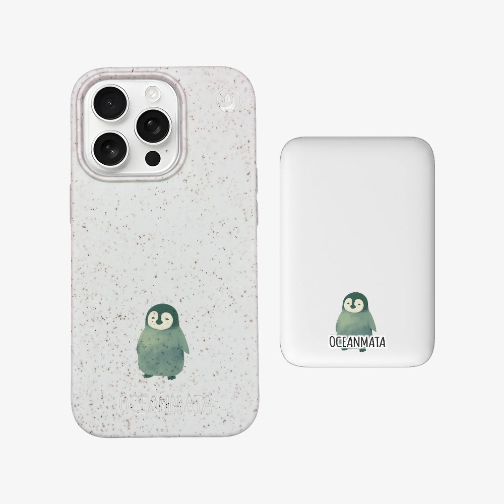 Powerbank MagSafe - "HappyPinguin" - nachhaltig