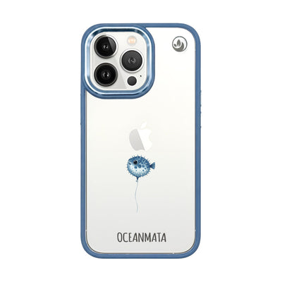 iPhone 13 pro max Hülle - kugelfisch blau - "Pufferfish" - nachhaltig