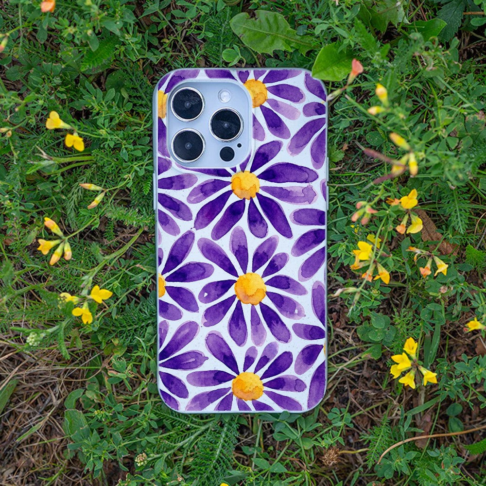 Biologisch abbaubare Handyhülle Samsung A56 Purplebloom — kompostierbar — Bonus