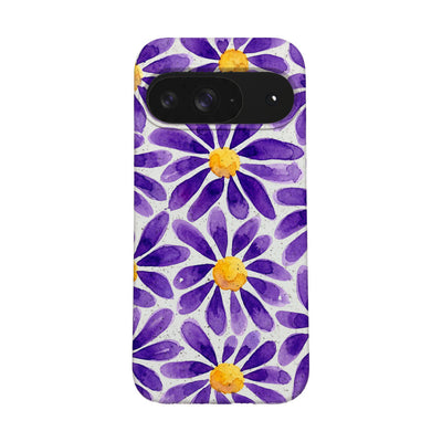 Google Pixel 9 / 9 Pro Hülle - Blumen lila - "purplebloom" - nachhaltig