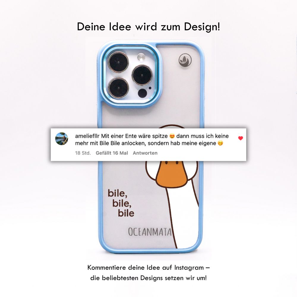 iPhone 16 Hülle - Ente weiß - "Bile Bile Bile" - nachhaltig