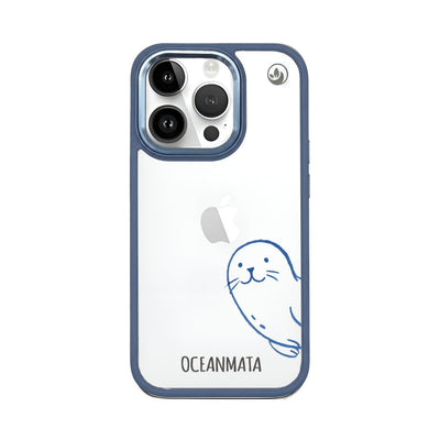 iPhone 14 pro Hülle - Robbe blau - "Robby" - nachhaltig