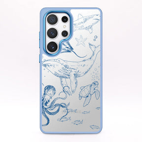 Samsung S24 Ultra Hülle - Wal blau - "WhaleLife" nachhaltig
