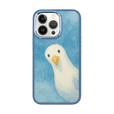 iPhone 13 pro Hülle - Möwe blau - "Seagull" - nachhaltig