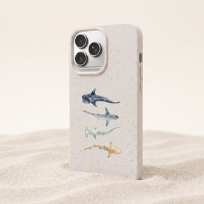 Biologisch abbaubare Handyhülle iPhone 16 pro Sharkproject — kompostierbar — Freisteller