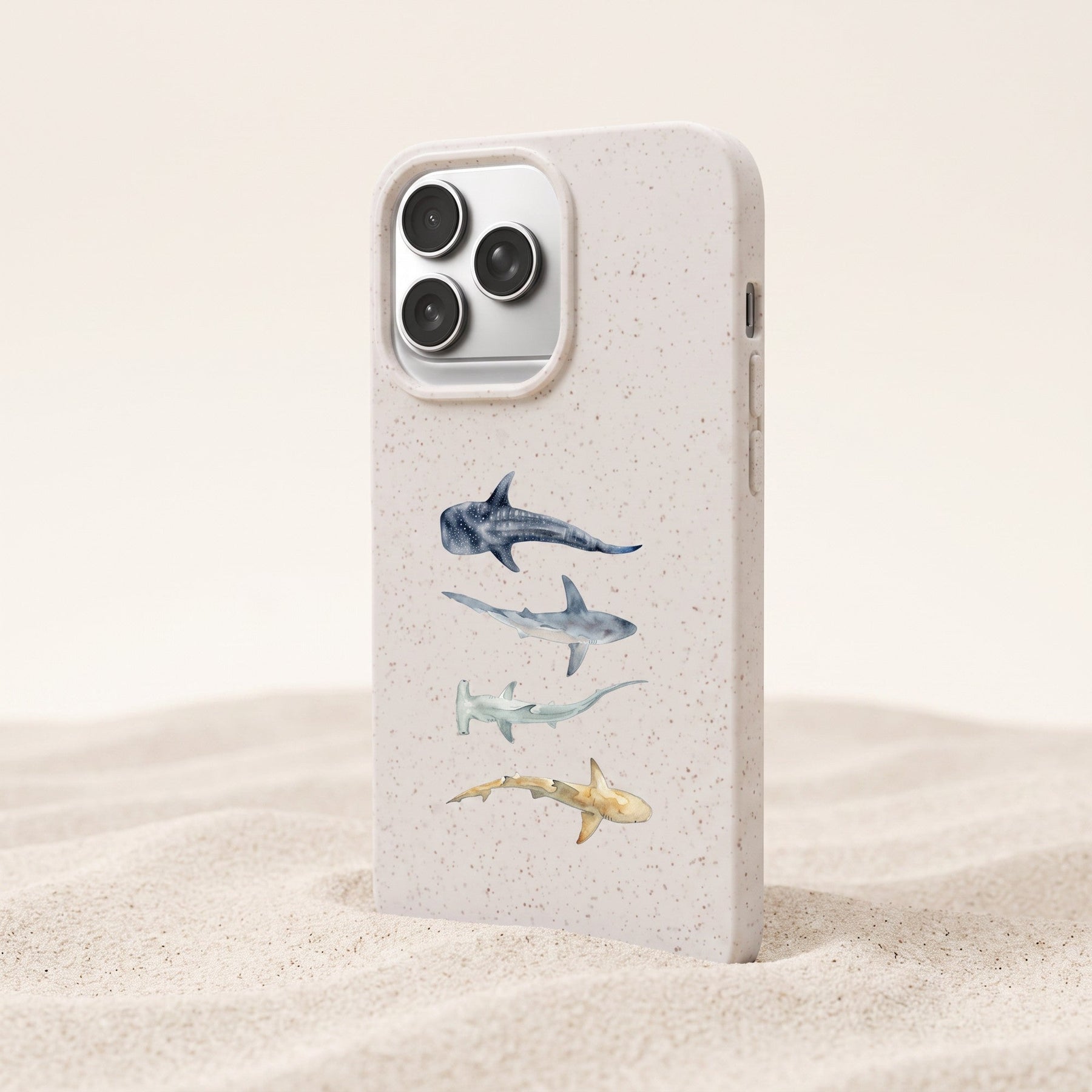 Biologisch abbaubare Handyhülle iPhone 15 pro Sharkproject — kompostierbar — Freisteller