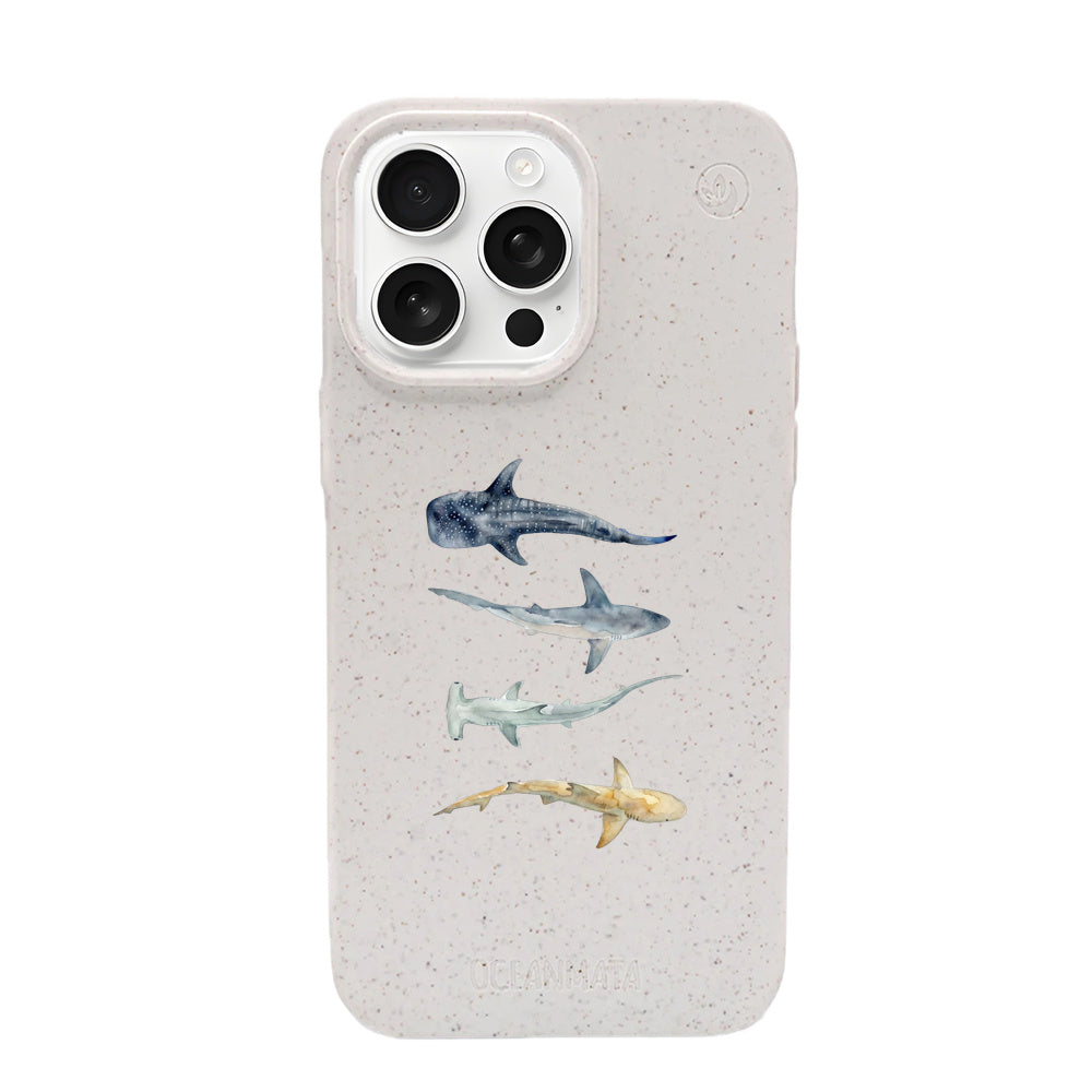 Biologisch abbaubare Handyhülle iPhone 16 pro max Sharkproject — kompostierbar — Vorderseite