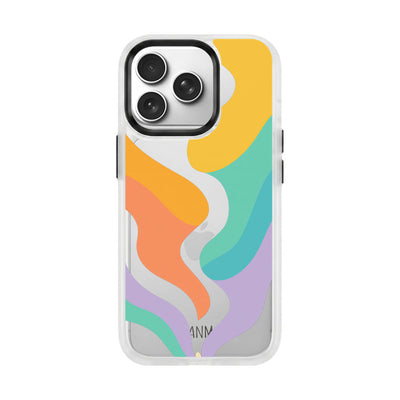 iPhone 17 pro max Hülle - bunte Wellen - "Tide Flow" - nachhaltig