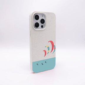 iPhone 15 pro Hülle - Kite weiß - "Kitesurf" - nachhaltig