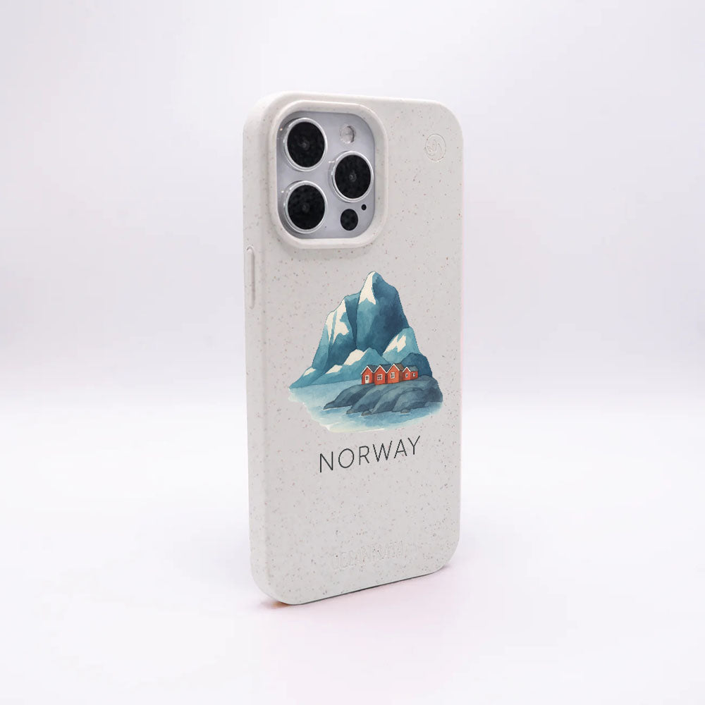 iPhone 16e/17e Hülle - Norwegen weiß - "Norway" - nachhaltig