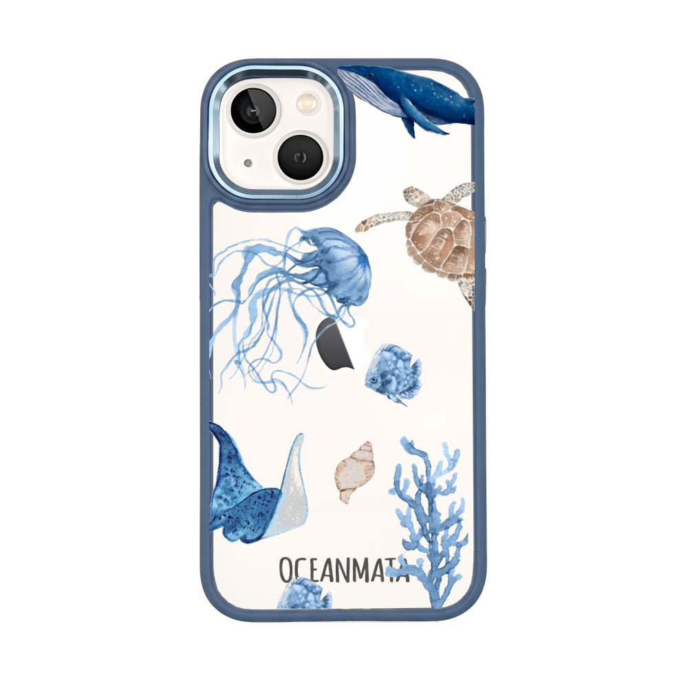 iPhone 13 Hülle - weiß Schildkröte - "Turtle & Friends" - nachhaltig