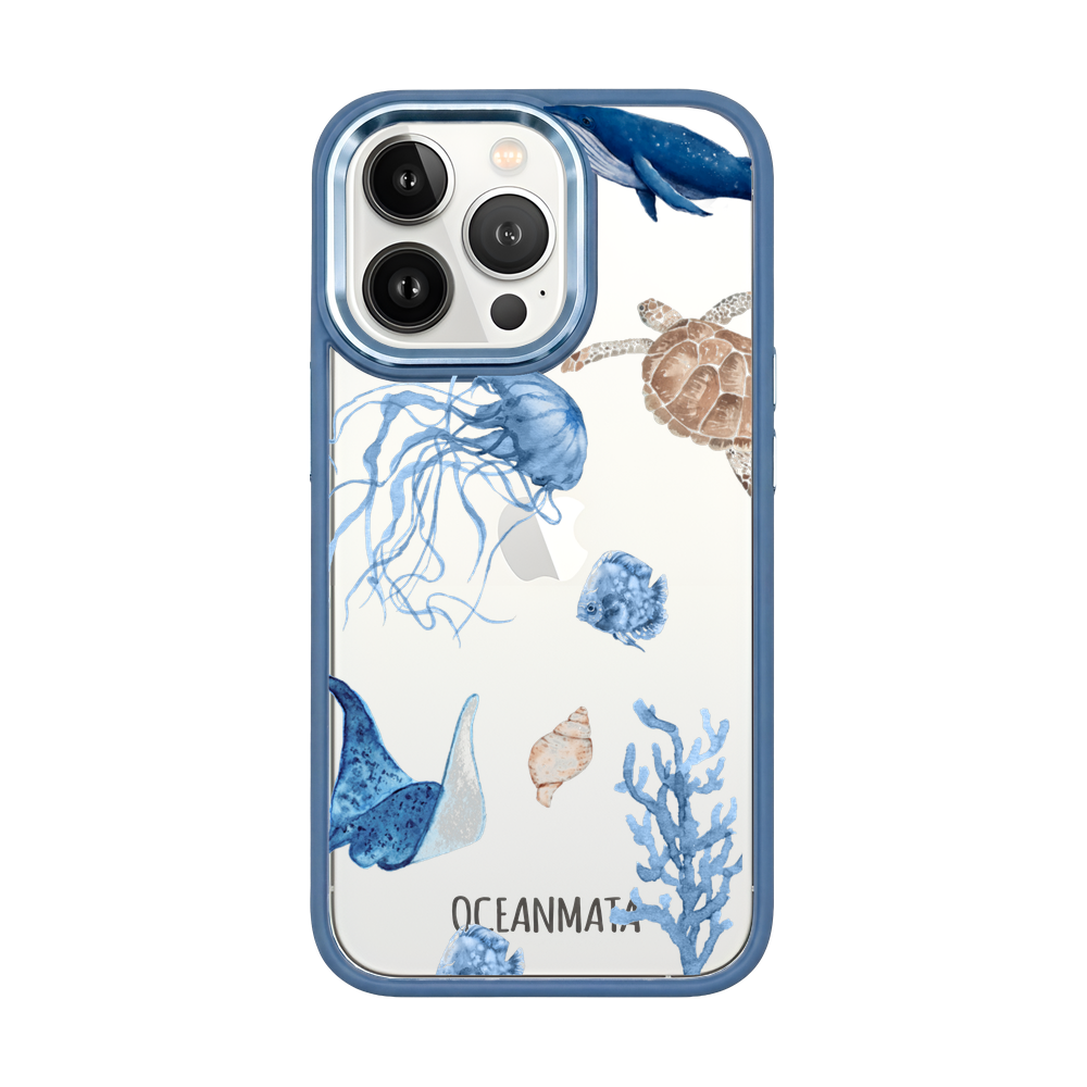 iPhone 13 pro Hülle - weiß Schildkröte - "Turtle & Friends" - nachhaltig