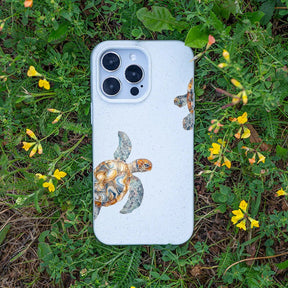 Biologisch abbaubare Handyhülle iPhone 18 Pro / 17 Pro Turtlegaze — kompostierbar — Bonus