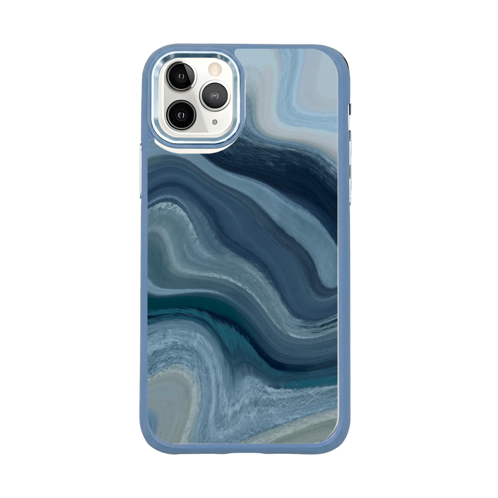 iPhone 11 pro Hülle - Line Art Ocean - "Waves of Balance" - nachhaltig