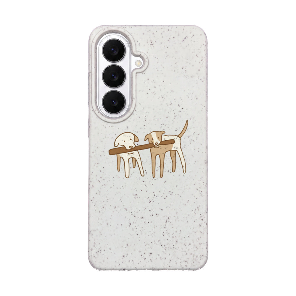 Samsung S26 Hülle - Hunde weiß - "Wuff" - nachhaltig