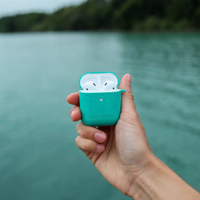 nachhaltige Apple AirPod Case 1/2 - Hülle - türkis – Ansicht 3